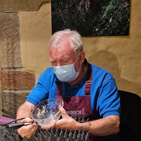 Gravur live im Museum